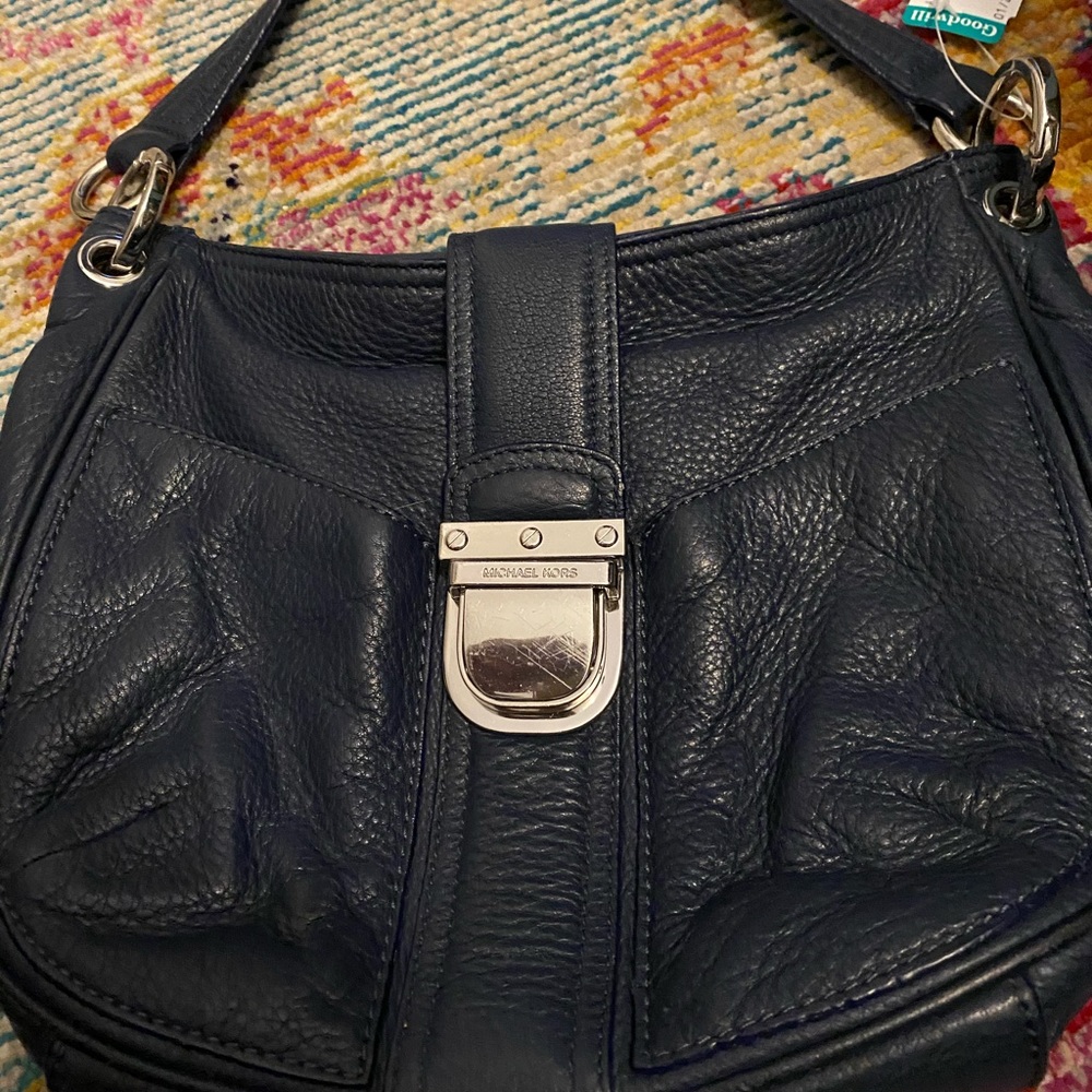 Michael Kors blue shoulder bag